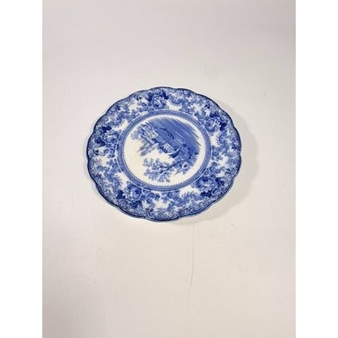 Flow Blue Dinner Plate Antique Cobalt Togo F Winkle Colonial Pottery Stoke England Scalloped Edge Replacement China Gallery Wall Home Decor