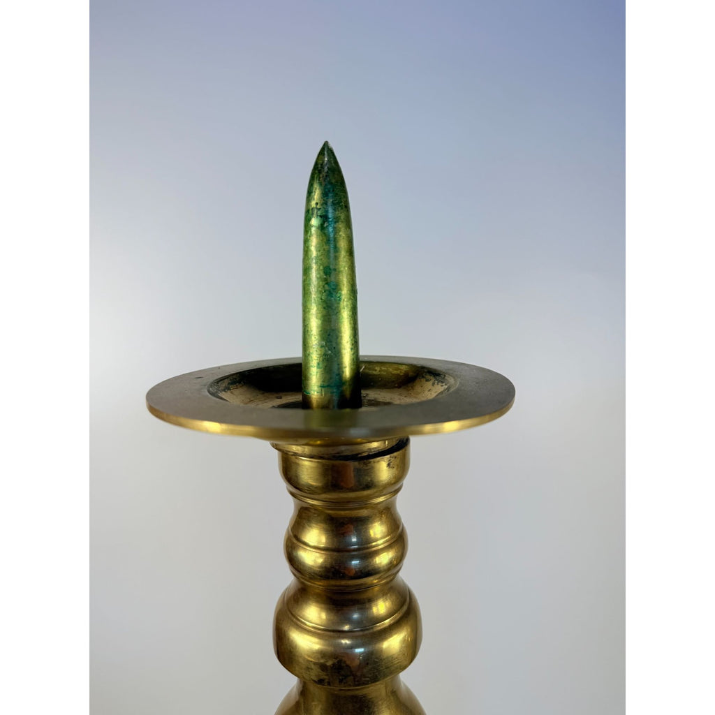 Large Brass Pillar Candlesticks Pair Set 2 VTG  29” Floor Altar Church Temple Candle Holders Fire Table Home Decor Decorative Accents Gold