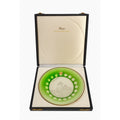 Collector Christmas Plate Green Moser Glass 1971 Vanoce Karlstein Castle Etched Limited Edition Czech Republic Original Box