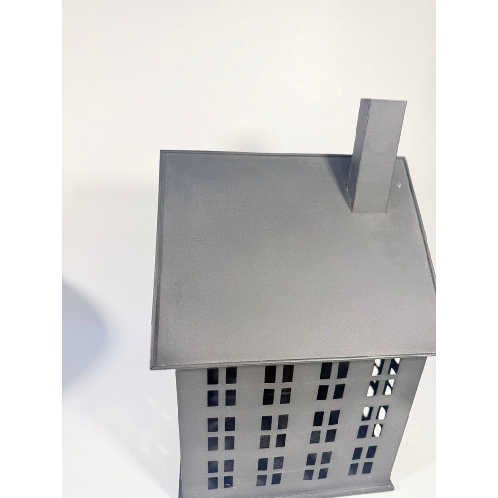 Candle Holder Luminary Metal Primitive House Vintage Colonial Zinc Metal Porch Table Home Decor Farmhouse Country Cottage Granny Core