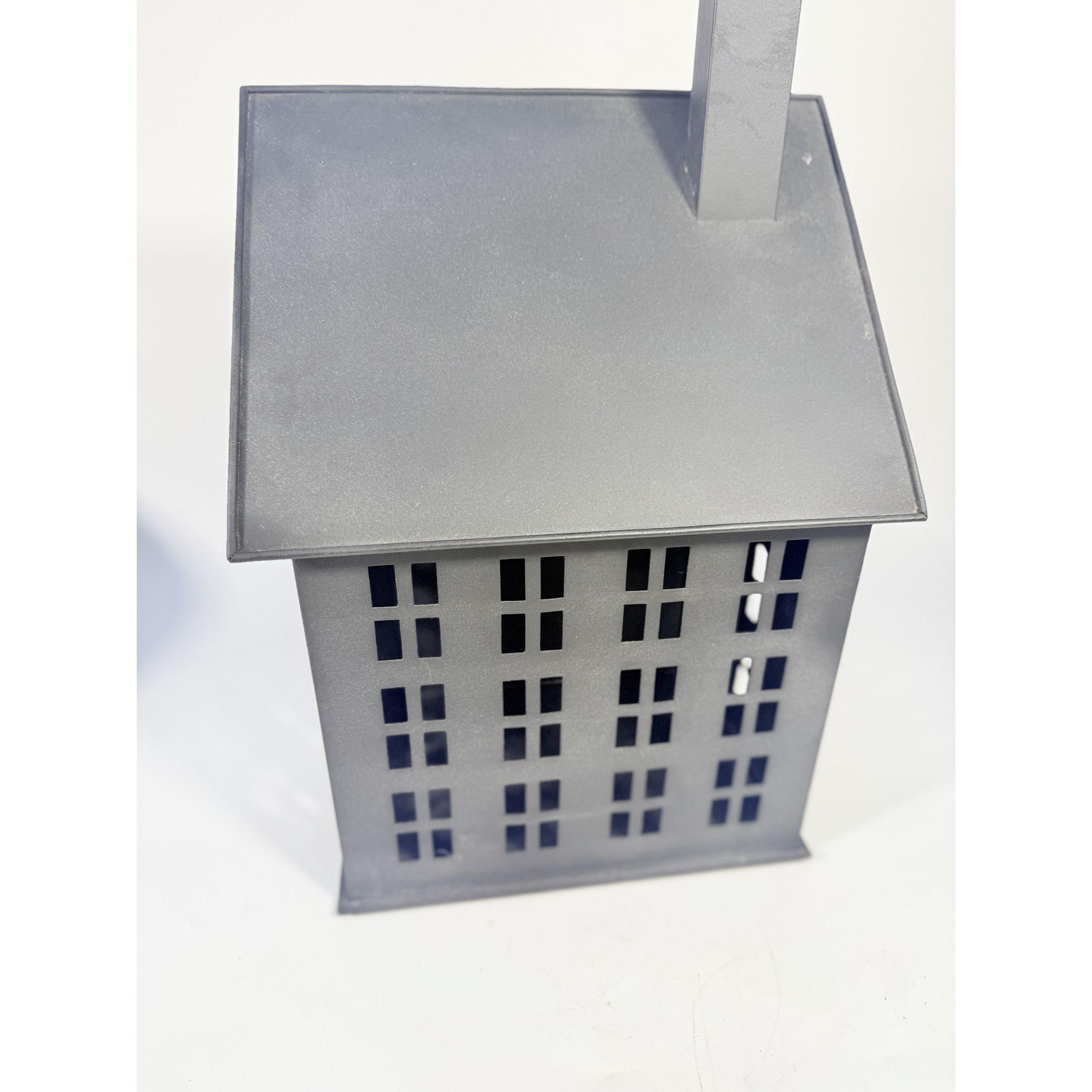 Candle Holder Luminary Metal Primitive House Vintage Colonial Zinc Metal Porch Table Home Decor Farmhouse Country Cottage Granny Core