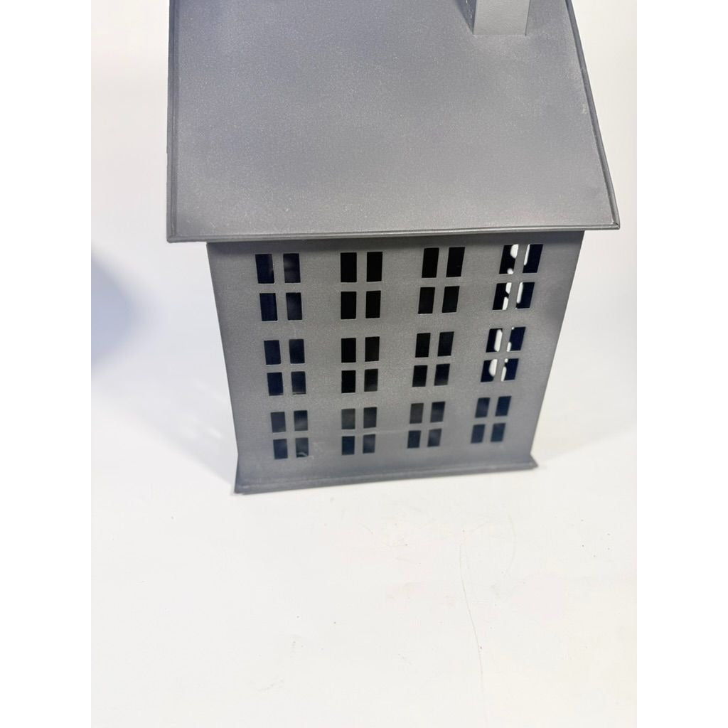 Candle Holder Luminary Metal Primitive House Vintage Colonial Zinc Metal Porch Table Home Decor Farmhouse Country Cottage Granny Core