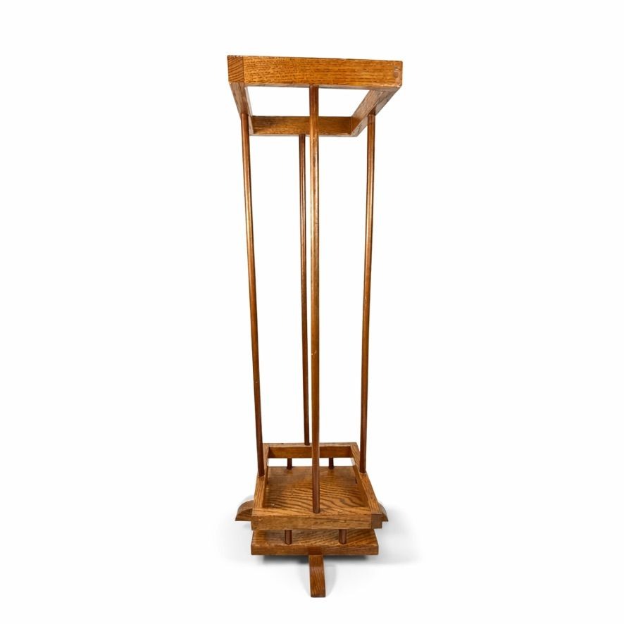 Umbrella Stand Walking Stick Wooden Arts and Crafts Mission Handmade Vintage Hallway Foyer Mud Room Home Decor Decorative Accents