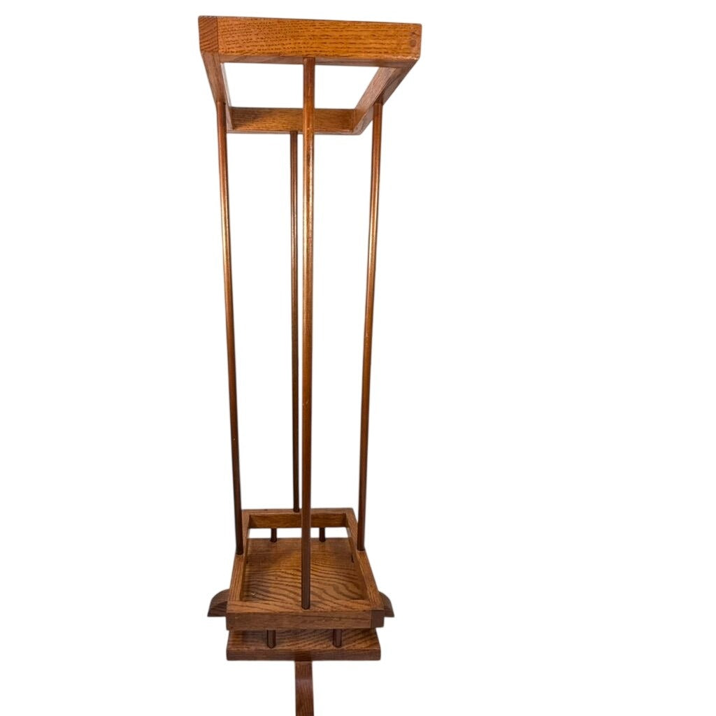 Umbrella Stand Walking Stick Wooden Arts and Crafts Mission Handmade Vintage Hallway Foyer Mud Room Home Decor Decorative Accents