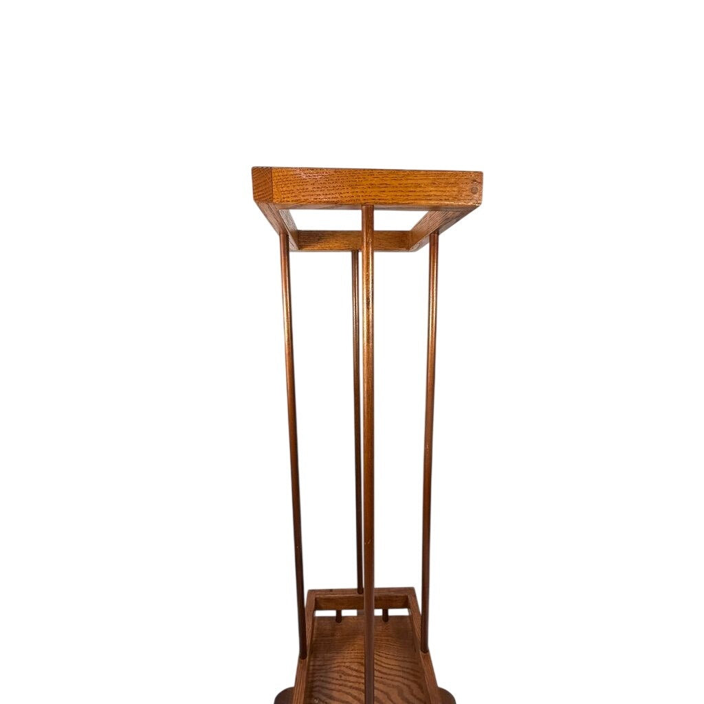 Umbrella Stand Walking Stick Wooden Arts and Crafts Mission Handmade Vintage Hallway Foyer Mud Room Home Decor Decorative Accents
