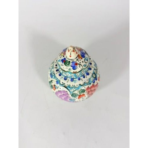 Ginger Jar Pottery Turkish Hand Painted Kutahya Colorful Home Shelf Decor Turkey Vintage