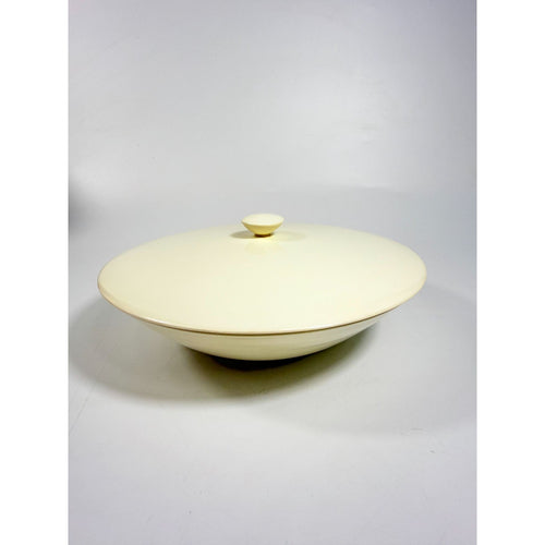 Casserole Dish Covered Cream Edwin Knowles Mid Century Atomic Retro USA Made 52-1 Replacement China Serveware Neutral Vegtable Side Dish