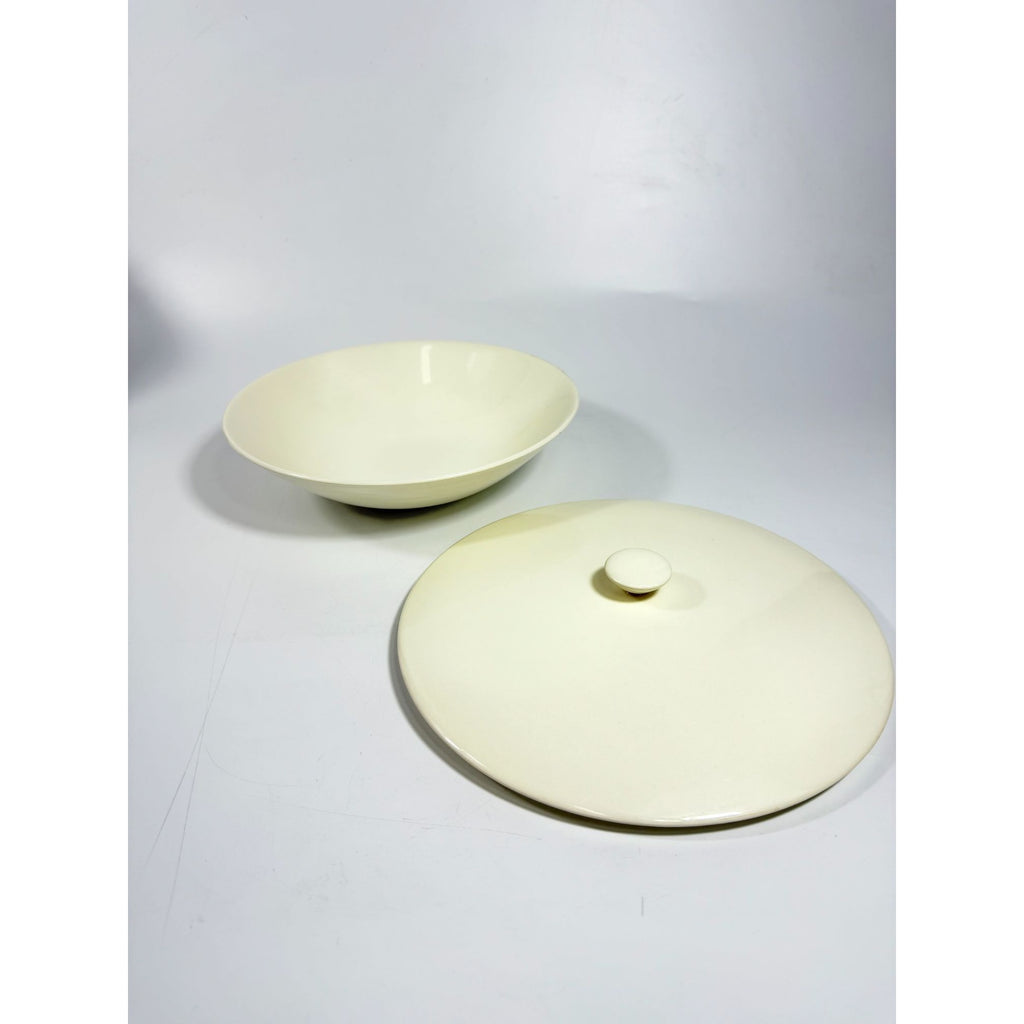 Casserole Dish Covered Cream Edwin Knowles Mid Century Atomic Retro USA Made 52-1 Replacement China Serveware Neutral Vegtable Side Dish