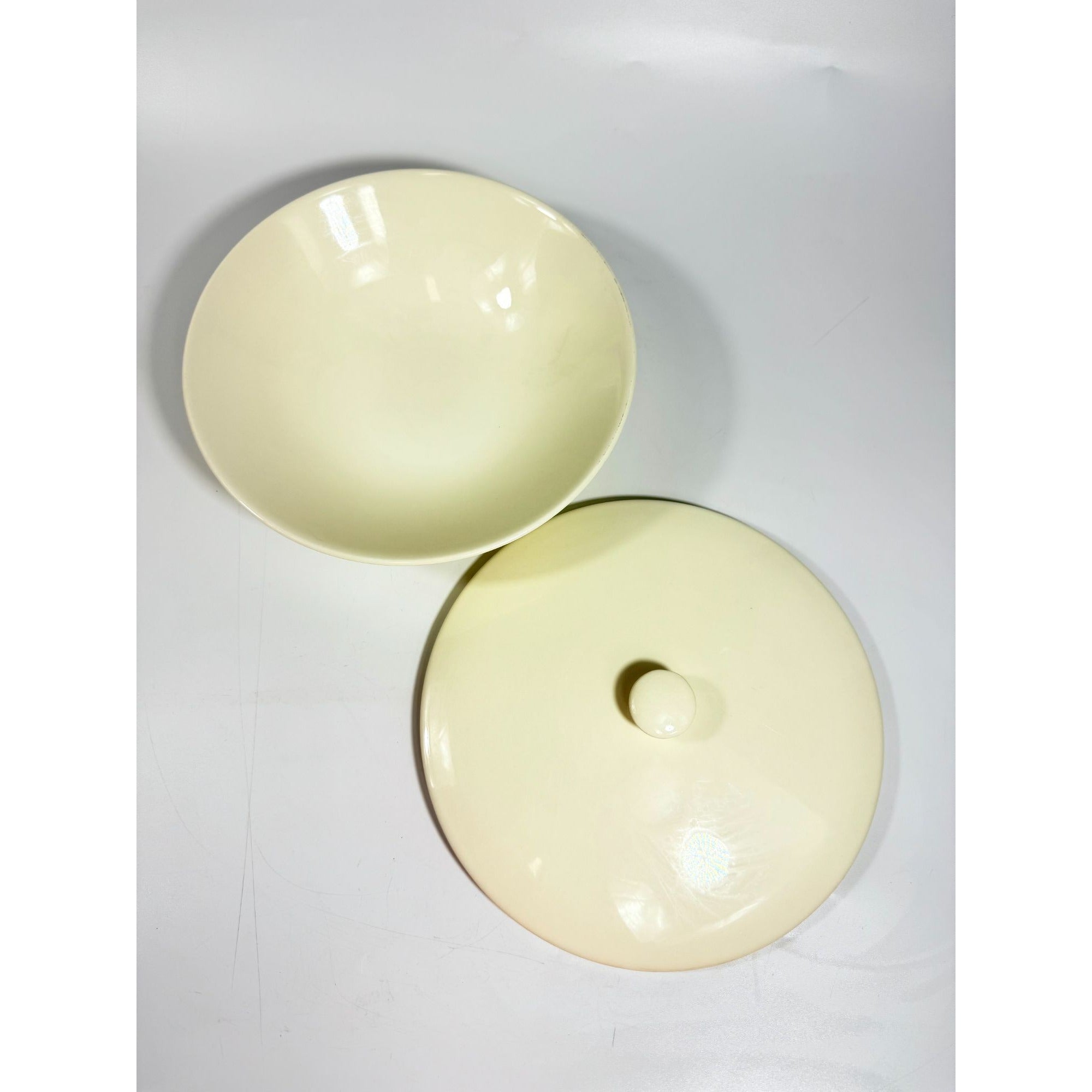 Casserole Dish Covered Cream Edwin Knowles Mid Century Atomic Retro USA Made 52-1 Replacement China Serveware Neutral Vegtable Side Dish