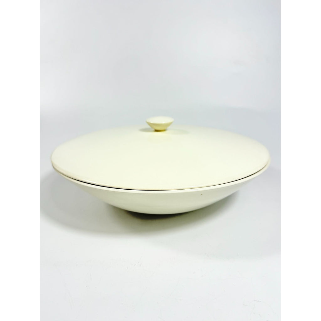 Casserole Dish Covered Cream Edwin Knowles Mid Century Atomic Retro USA Made 52-1 Replacement China Serveware Neutral Vegtable Side Dish