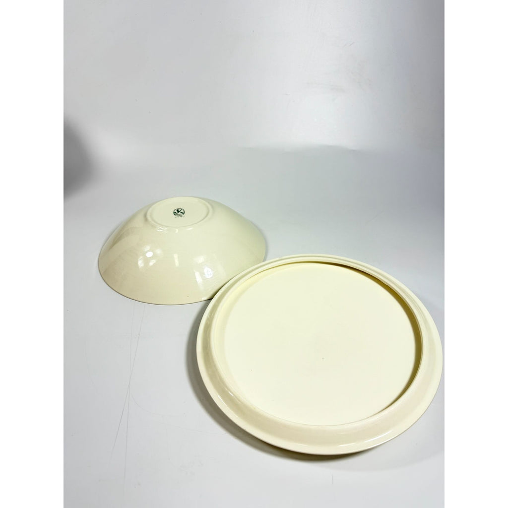 Casserole Dish Covered Cream Edwin Knowles Mid Century Atomic Retro USA Made 52-1 Replacement China Serveware Neutral Vegtable Side Dish