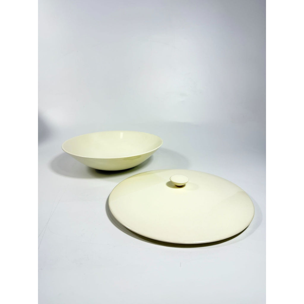 Casserole Dish Covered Cream Edwin Knowles Mid Century Atomic Retro USA Made 52-1 Replacement China Serveware Neutral Vegtable Side Dish