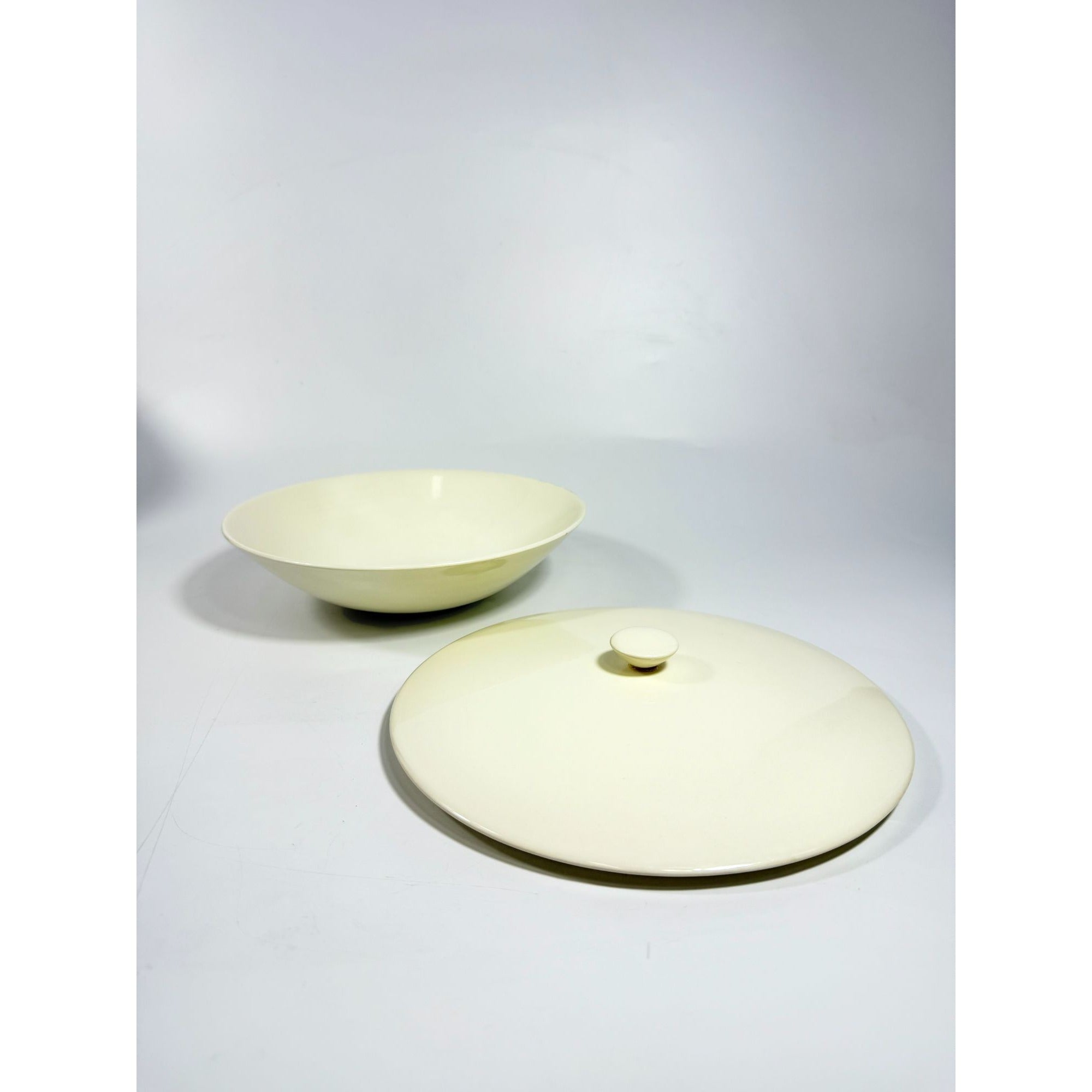 Casserole Dish Covered Cream Edwin Knowles Mid Century Atomic Retro USA Made 52-1 Replacement China Serveware Neutral Vegtable Side Dish