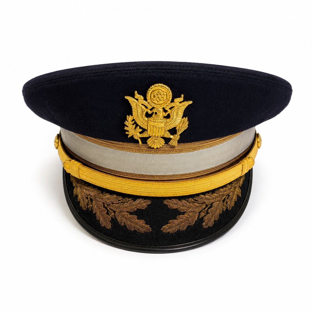 Military Cap Cold War US Army Senior Infantry Officers Service Visor Hat Dress Vans Bothers Cap Factory Major CB Butzer