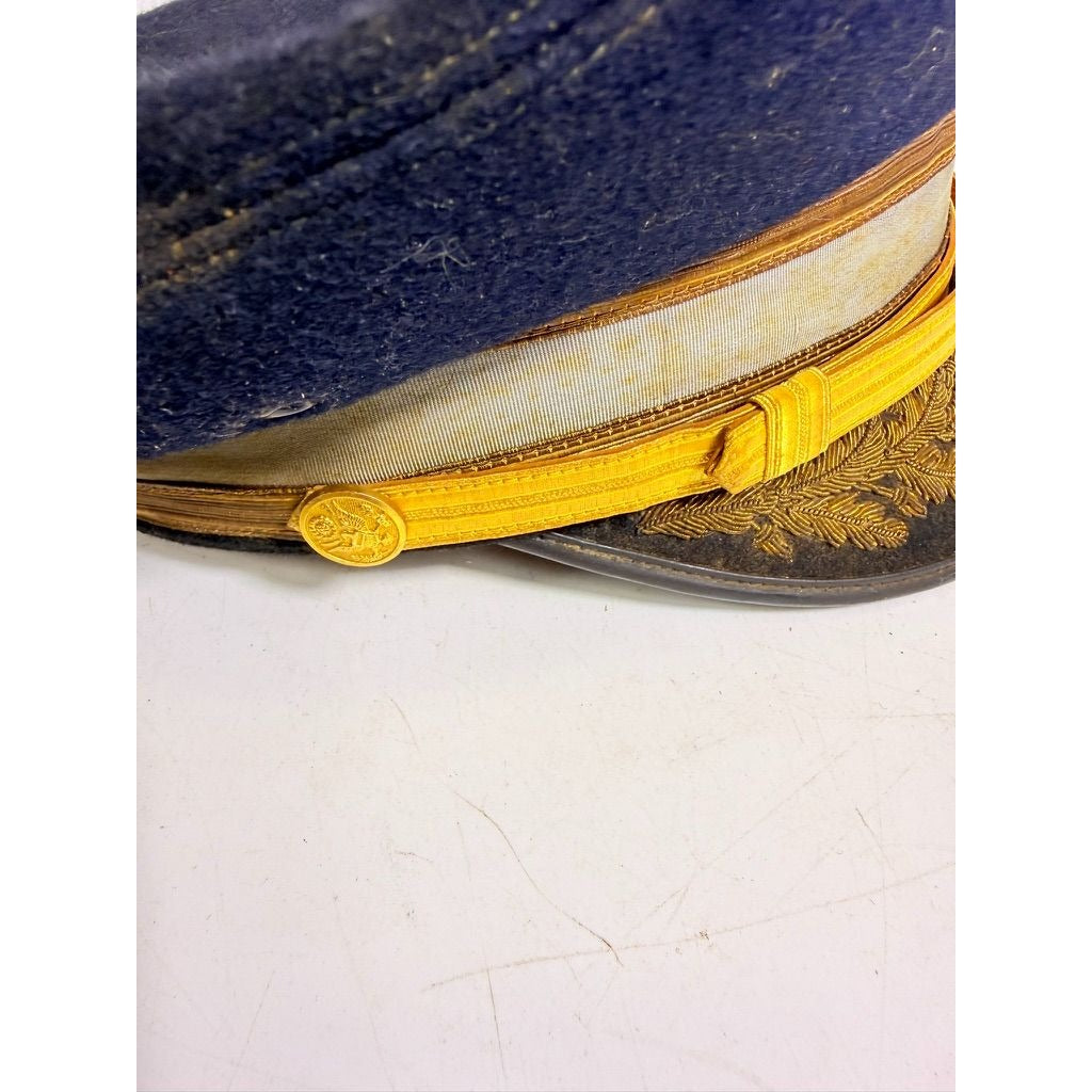 Military Cap Cold War US Army Senior Infantry Officers Service Visor Hat Dress Vans Bothers Cap Factory Major CB Butzer