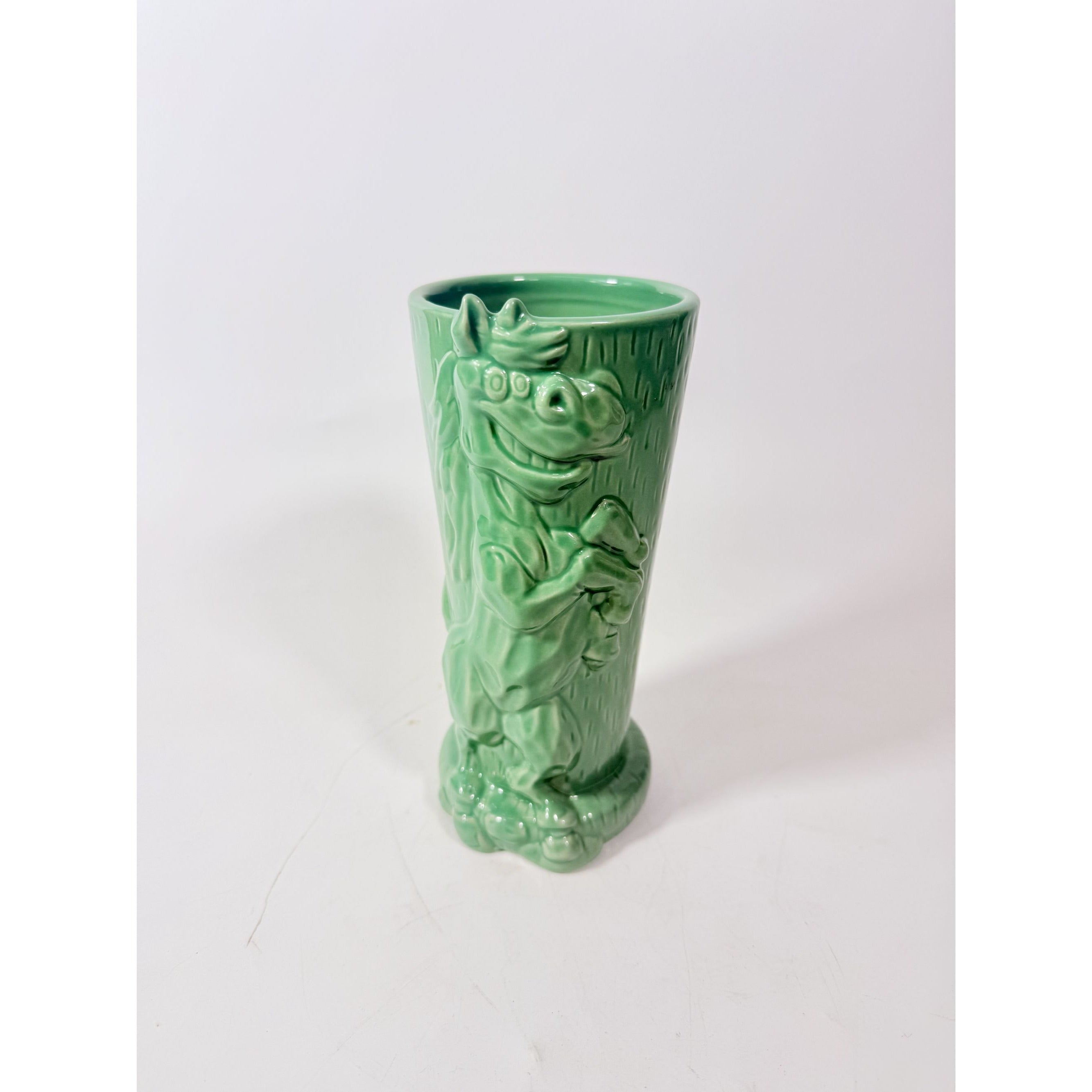 Smiling Horse Tiki Mug Vase Haynes Besco Mid Century Style Teal Turquoise Green Kitchen Decor Unique Gifts Farm Barn Animals Funny