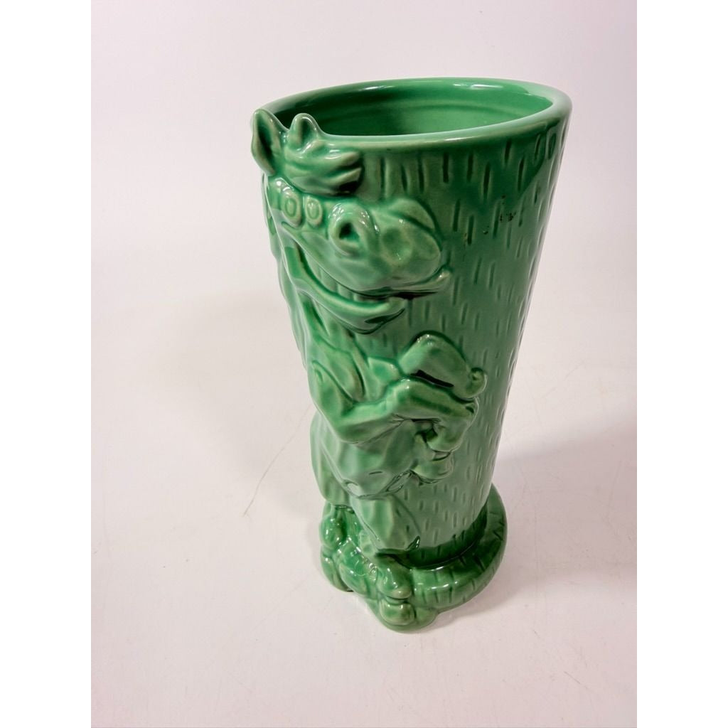 Smiling Horse Tiki Mug Vase Haynes Besco Mid Century Style Teal Turquoise Green Kitchen Decor Unique Gifts Farm Barn Animals Funny