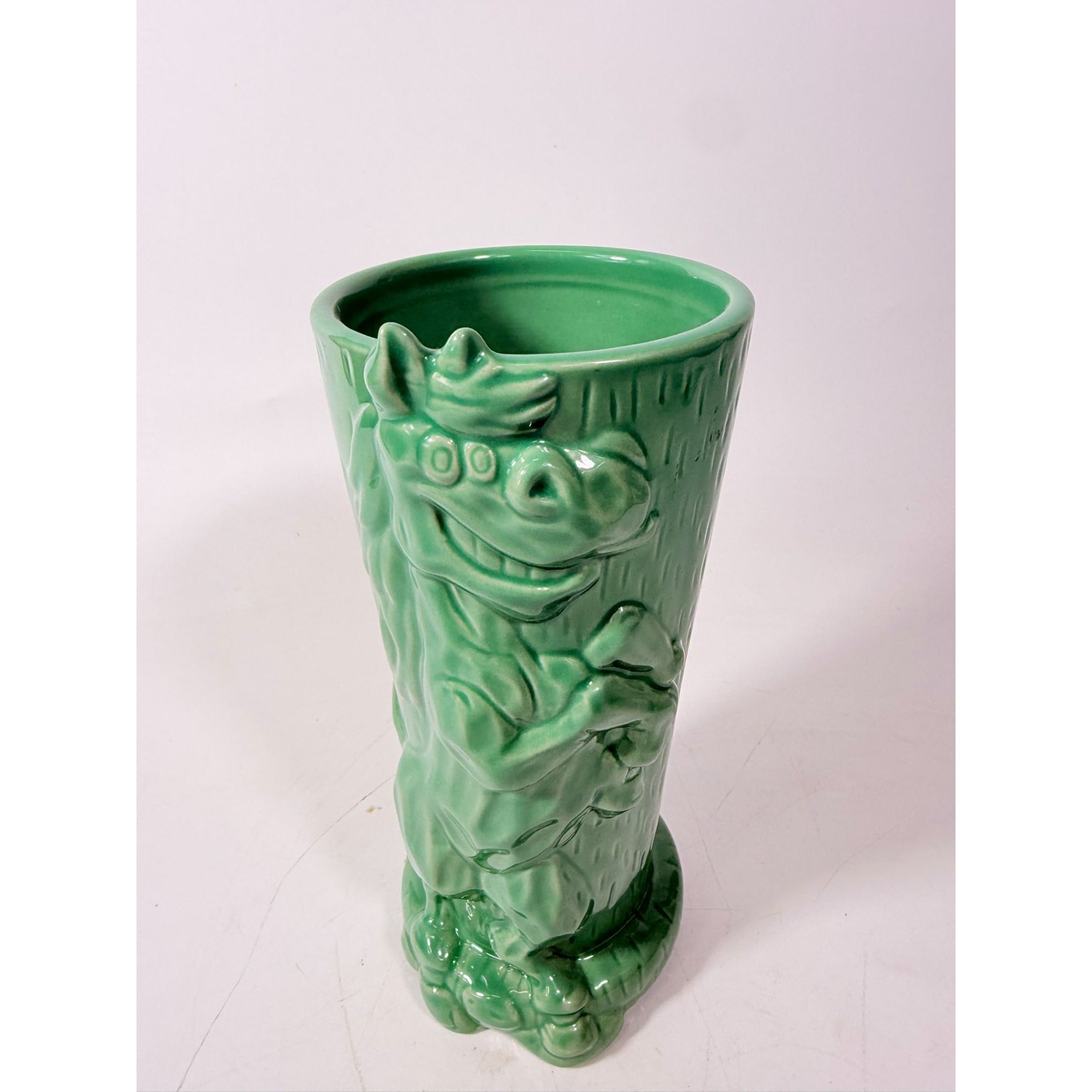 Smiling Horse Tiki Mug Vase Haynes Besco Mid Century Style Teal Turquoise Green Kitchen Decor Unique Gifts Farm Barn Animals Funny