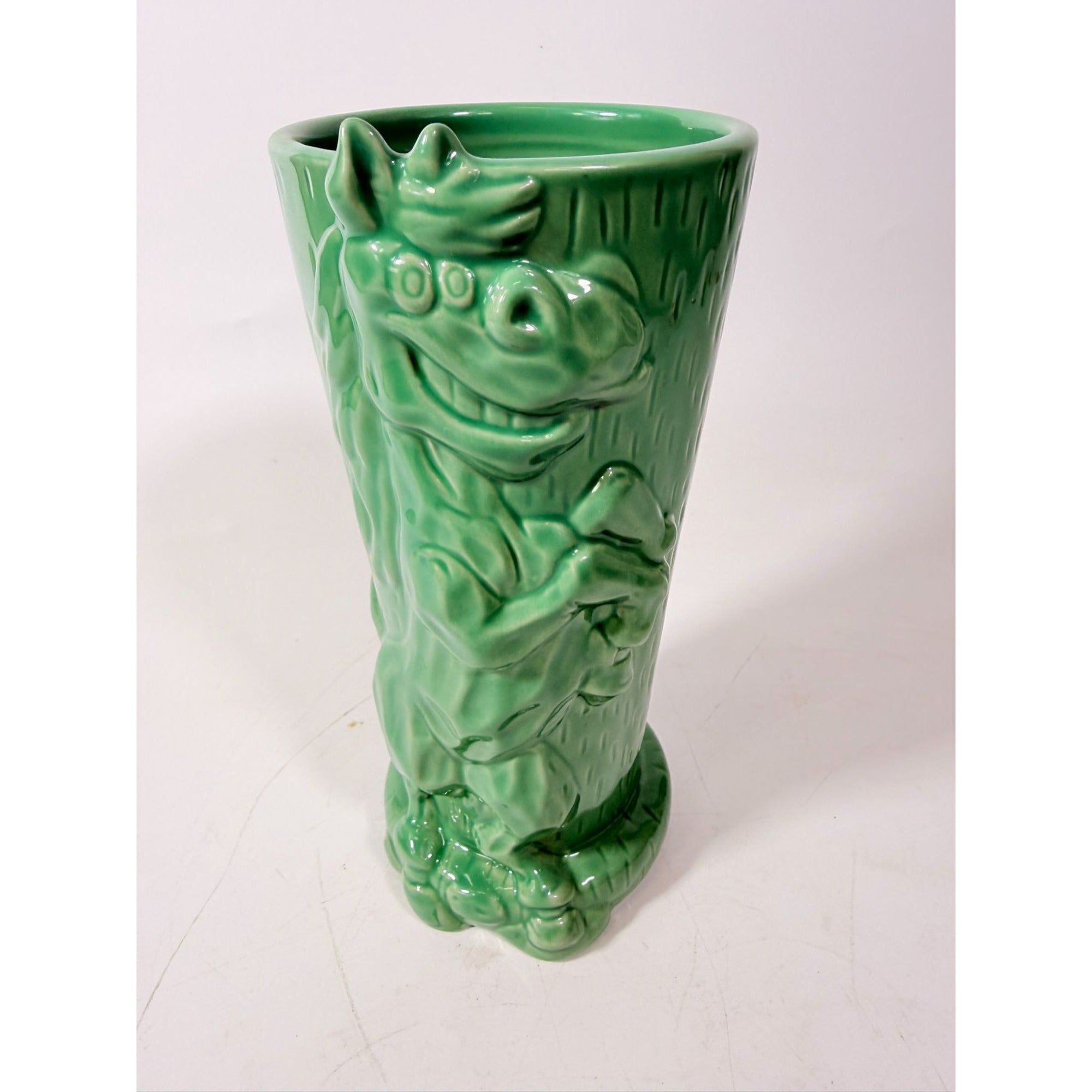 Smiling Horse Tiki Mug Vase Haynes Besco Mid Century Style Teal Turquoise Green Kitchen Decor Unique Gifts Farm Barn Animals Funny