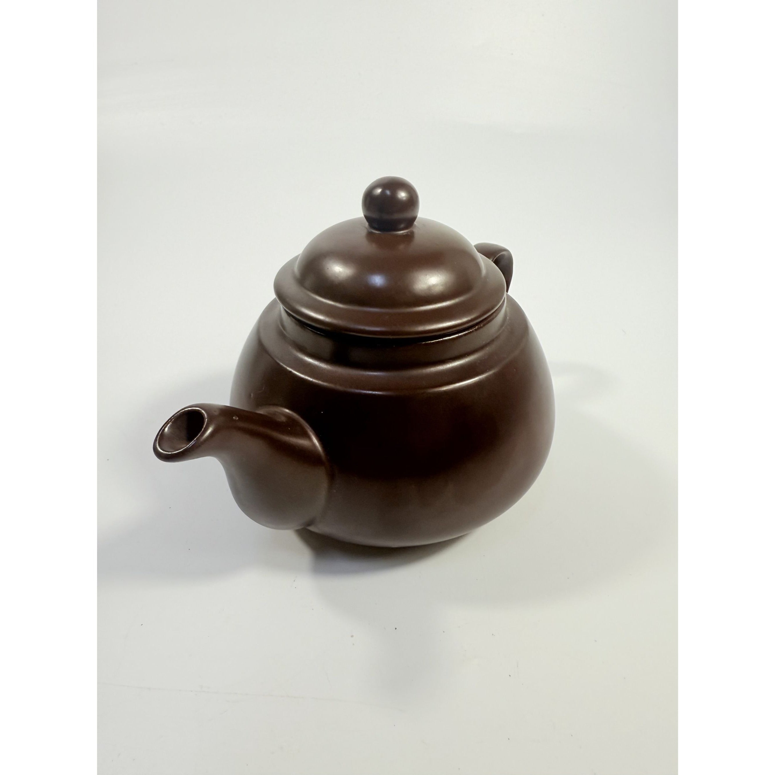 Stoneware Pottery Tea Pot Brown Clay Vintage Heart Handle Mini Kitchenware Replacement China Home Decor Decorative Accents