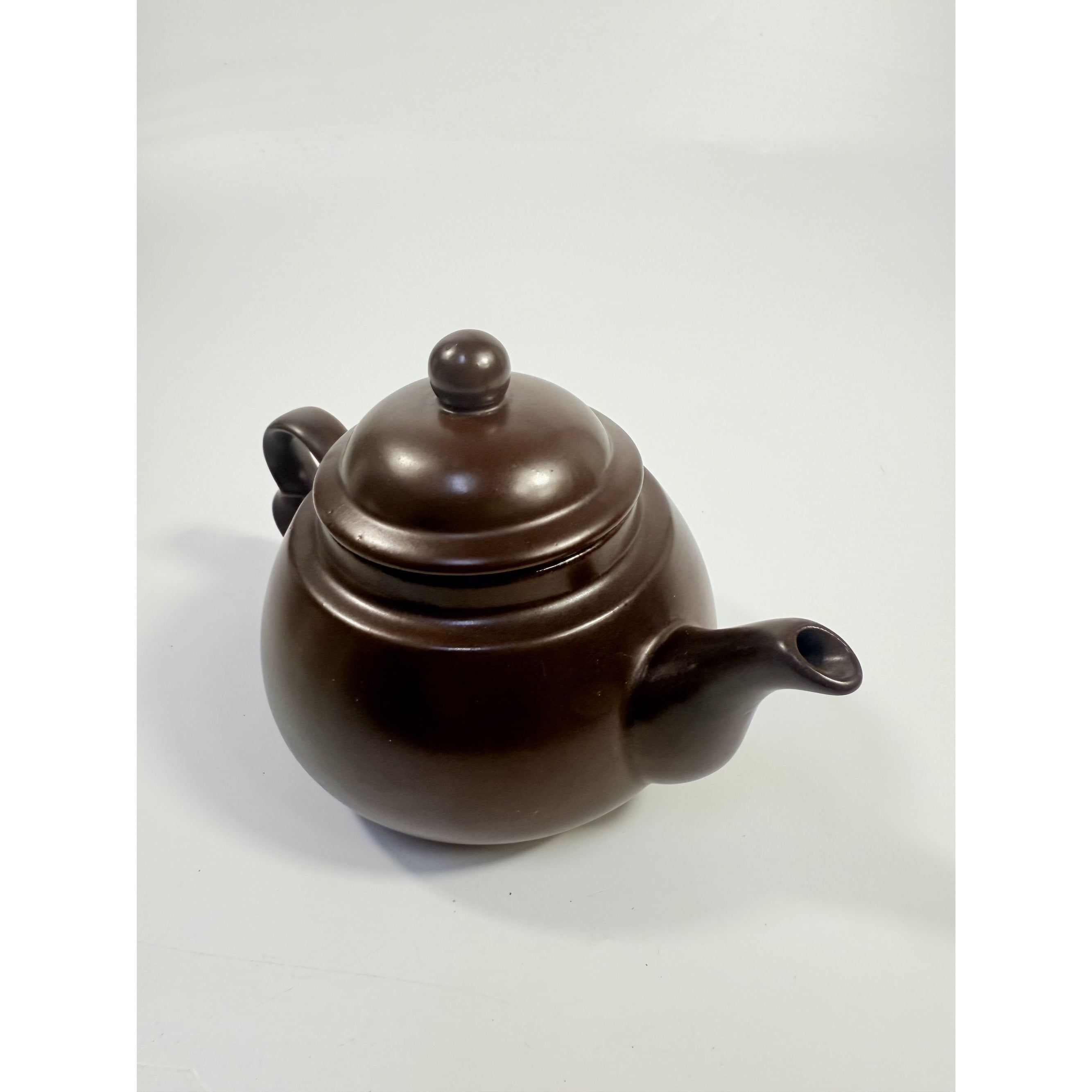 Stoneware Pottery Tea Pot Brown Clay Vintage Heart Handle Mini Kitchenware Replacement China Home Decor Decorative Accents