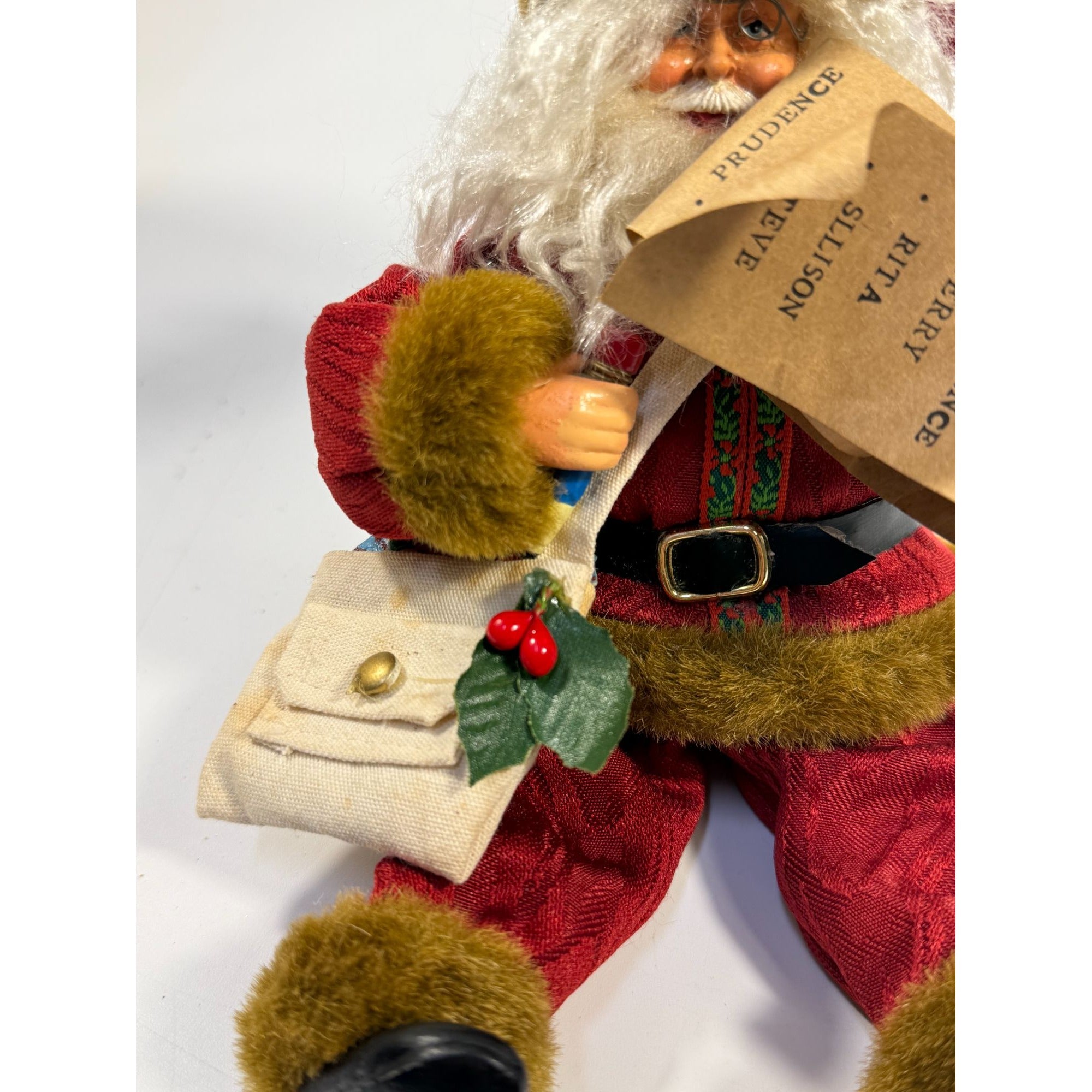 Santa Antimated Ornament Motion Eluceo Original Box | Christmas Naughty Good List Miniature Light Set Connection | Vintage Santa Claus Tree