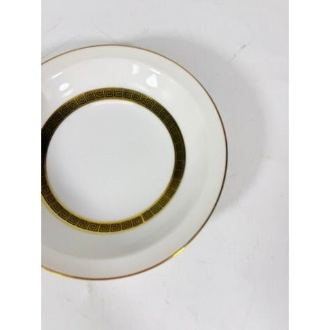 Rim Berry Bowl Set 11 Key Largo by Meito Black Greek Key On Gold Band Royal M Japan Replacement China Vintage Elegant Traditional Classic
