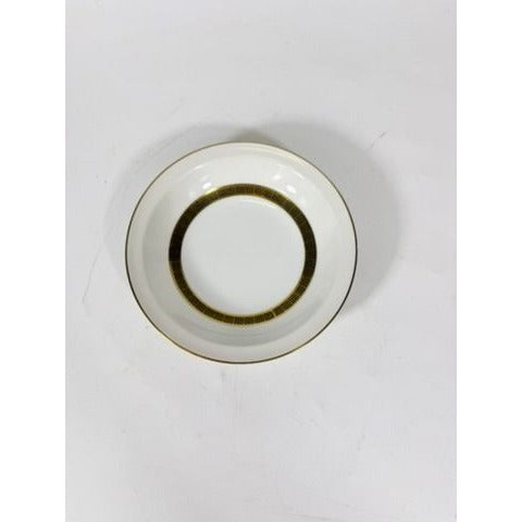 Rim Berry Bowl Set 11 Key Largo by Meito Black Greek Key On Gold Band Royal M Japan Replacement China Vintage Elegant Traditional Classic
