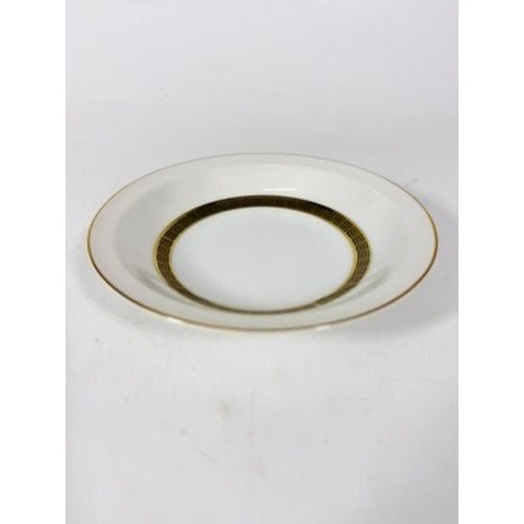 Rim Berry Bowl Set 11 Key Largo by Meito Black Greek Key On Gold Band Royal M Japan Replacement China Vintage Elegant Traditional Classic