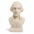George Washington Bust Statue Ceramic Mold White Glazed Presidential 250th Commemorative United States President Americana Home Office Decor