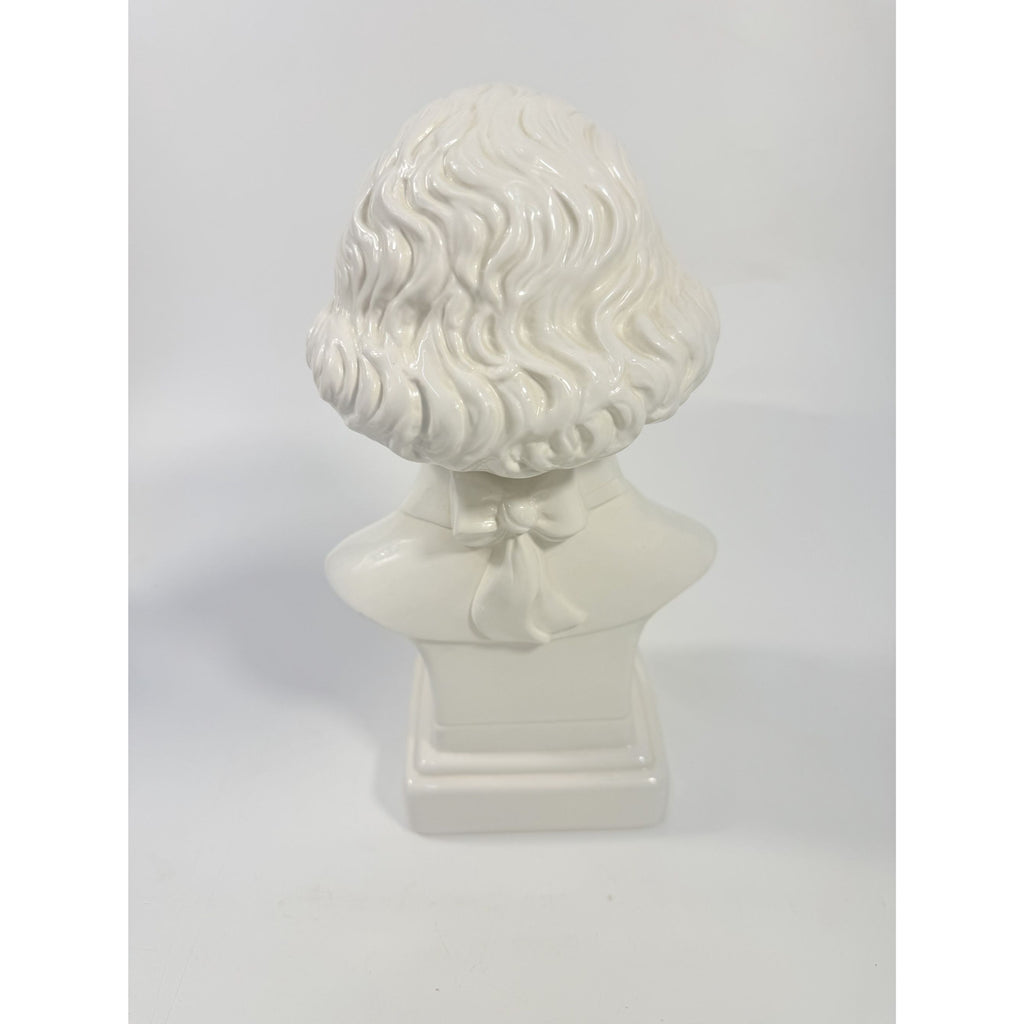 George Washington Bust Statue Ceramic Mold White Glazed Presidential 250th Commemorative United States President Americana Home Office Decor
