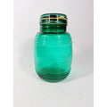 Glass Canister Turquoise Blue Cracker Barrel Style Jar 2QT Cookies Flour Sugar Wire Clasp Kitchenware Home Decor Collectible