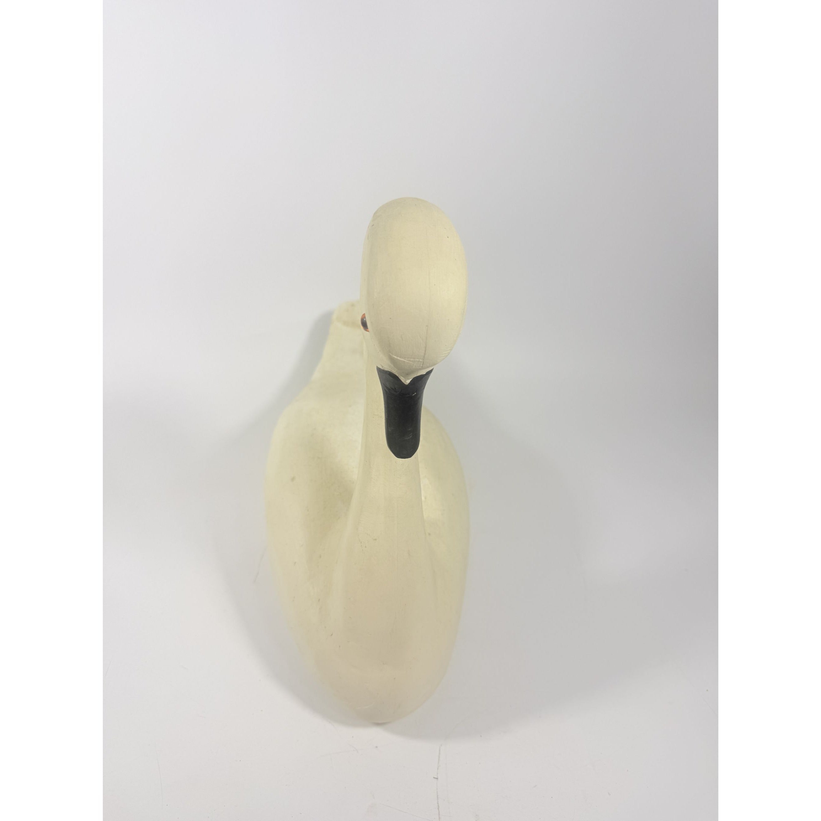 Decoy Hand Carved Swan Signed Vintage Folk Art Primitive Home Decor Decorative Accents Shorebird Hunting Lodge Collectible Grandpa Core