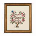 Framed Crewel Needlepoint Art Floral Work Each Day Gift to you Make it Bloom and Grow Handmade Granny Cottrage Core Wall Home Decor Gallery
