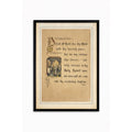 Wall Art Framed Vintage Nancy Wilds Caligraphy "Defend, O Lord This Thy Child" Prayer Christian Religious Ephemera  Framed Print 1968