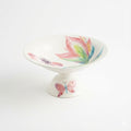 Footed Fruit Bowl Large Alessandra Vietri Flowers Butterfly Hand Painted Italy Vintage Italian Floral Pedestal Centerpiece Colliectible