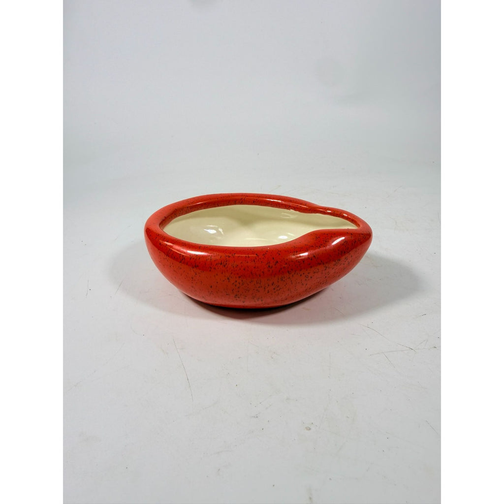 Ashtray Miniature Bed Pan Vintage Trinket Dish Kitschy Ceramic "Wash Me Out" Speckled Hand Painted