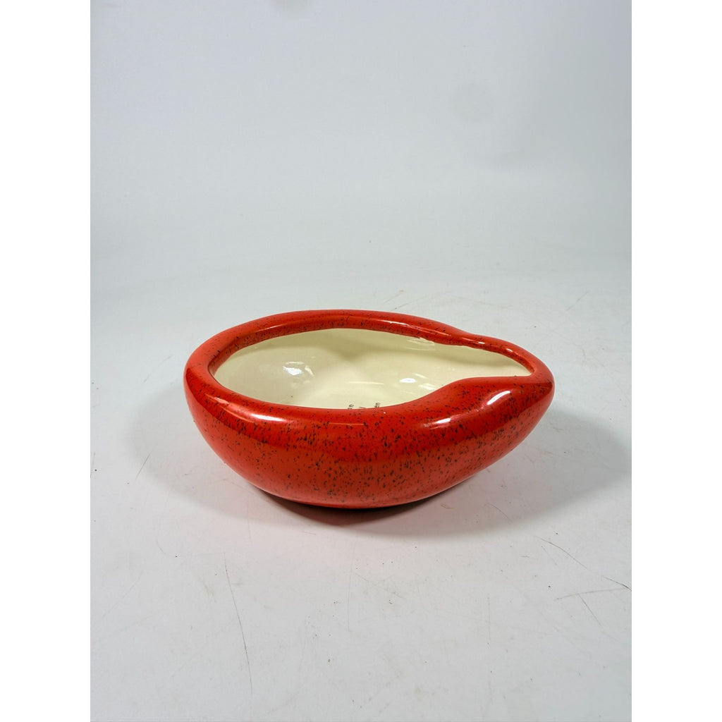 Ashtray Miniature Bed Pan Vintage Trinket Dish Kitschy Ceramic "Wash Me Out" Speckled Hand Painted