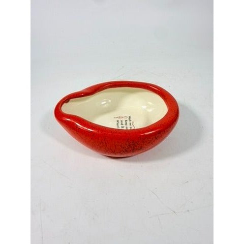 Ashtray Miniature Bed Pan Vintage Trinket Dish Kitschy Ceramic "Wash Me Out" Speckled Hand Painted