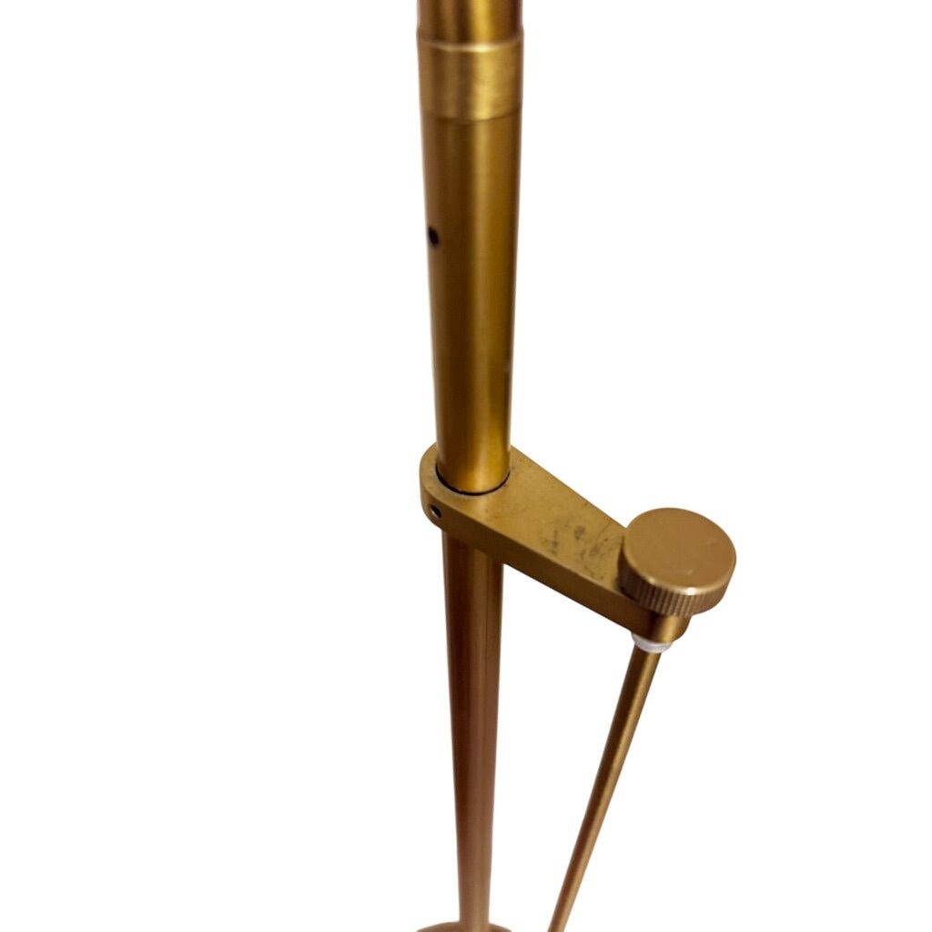 Pole Floor Lamp Brass Mid Century Modern Holtkotter Leuchten Holtkoetter Dimmer Gooseneck Sleek Minimalistic Retro German Handwerkstradition