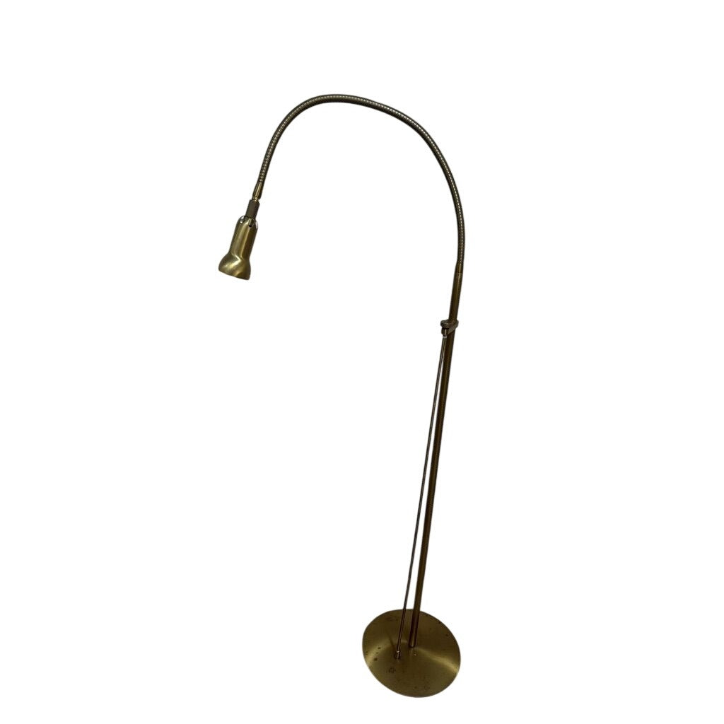 Pole Floor Lamp Brass Mid Century Modern Holtkotter Leuchten Holtkoetter Dimmer Gooseneck Sleek Minimalistic Retro German Handwerkstradition