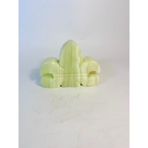 Bookend Set Marble Hand Carved Fleur De Lis Stone Book end Set 5.5" Vintage Shelf Office Home Decor Decorative Accents
