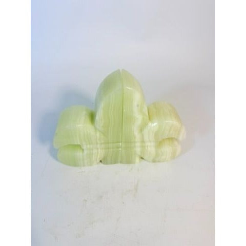 Bookend Set Marble Hand Carved Fleur De Lis Stone Book end Set 5.5" Vintage Shelf Office Home Decor Decorative Accents