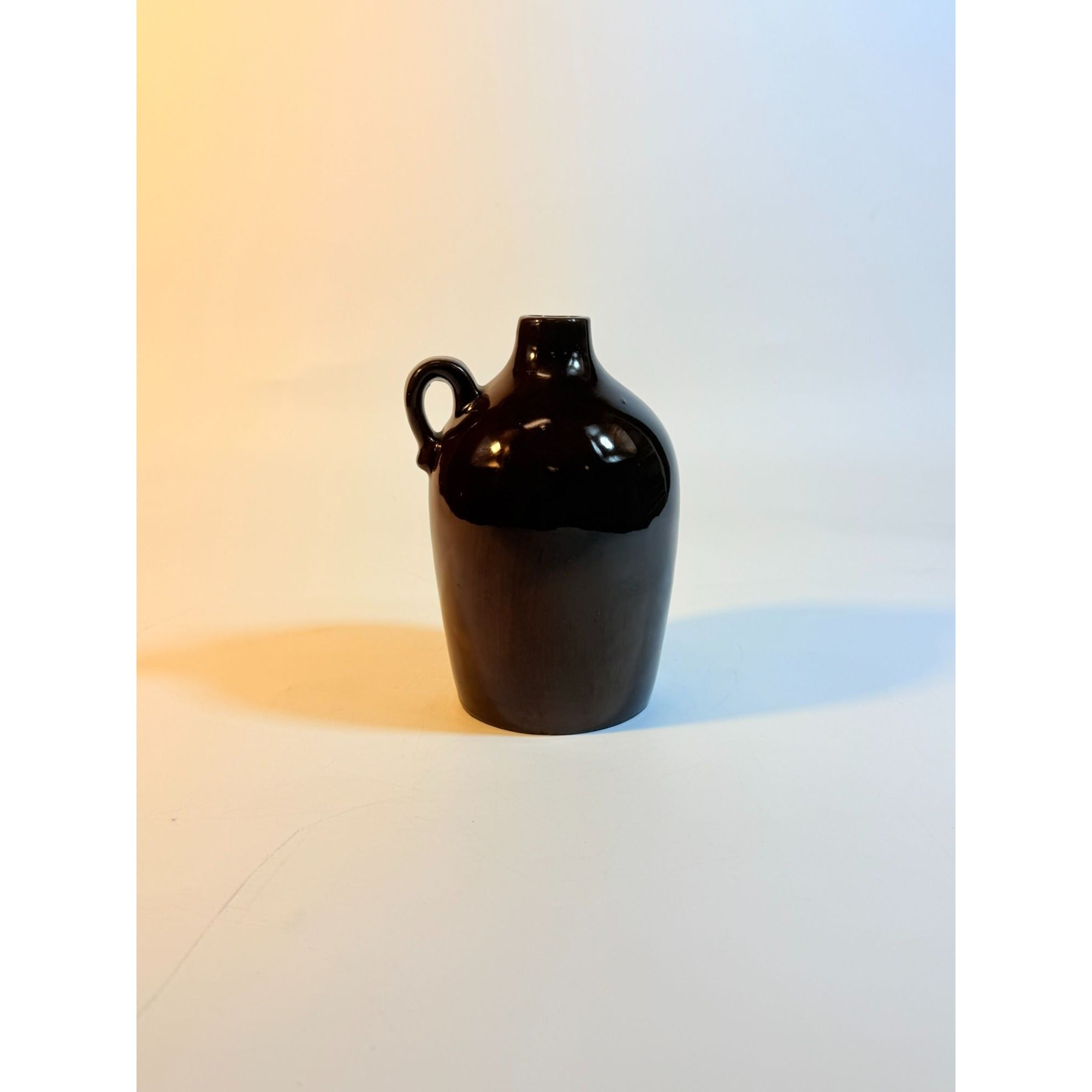Pottery Crock Jar Jug Brown Glazed Handled Vintage Japan Farmhouse Primitive Farmhouse Cottage Granny Core Home Decor Decorative