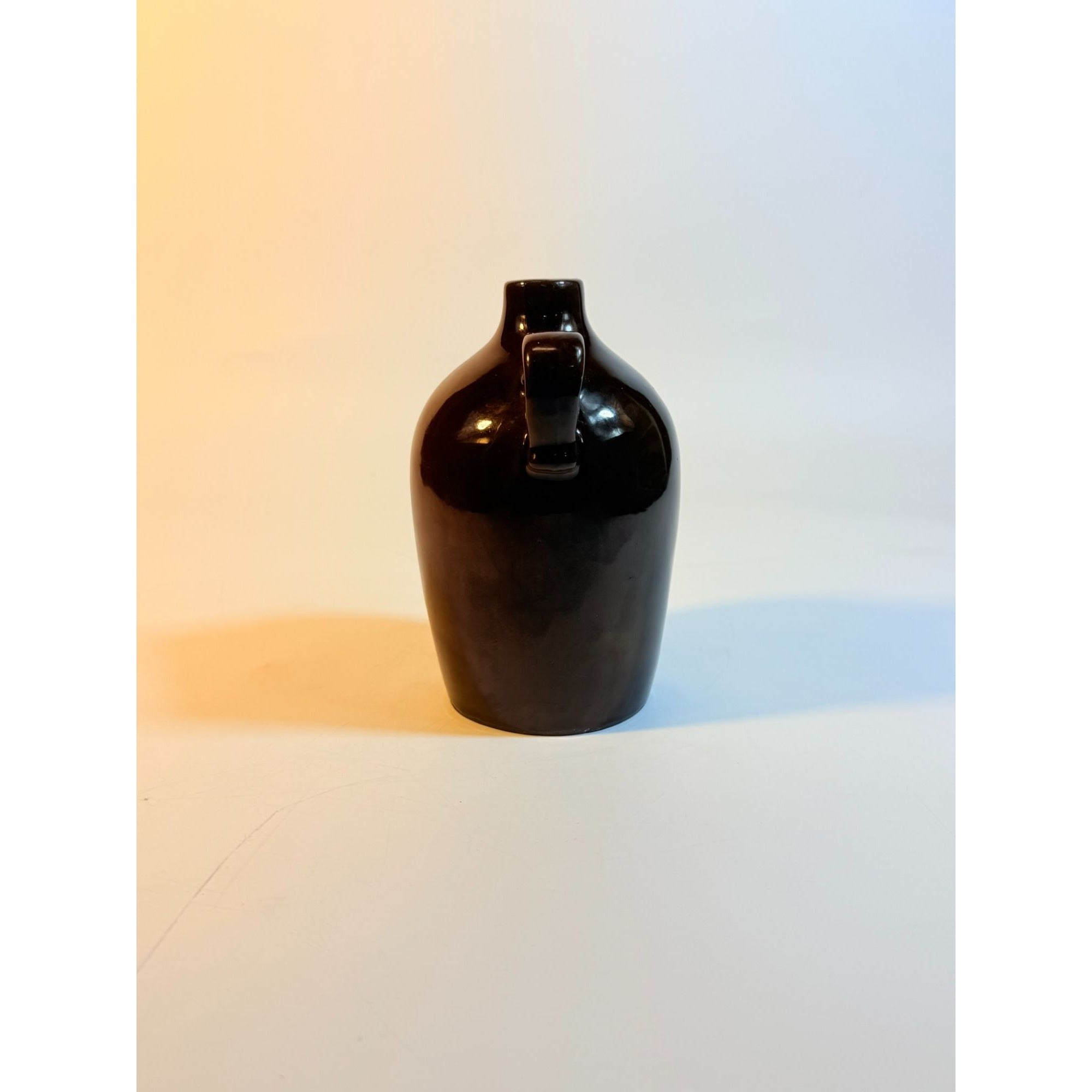 Pottery Crock Jar Jug Brown Glazed Handled Vintage Japan Farmhouse Primitive Farmhouse Cottage Granny Core Home Decor Decorative