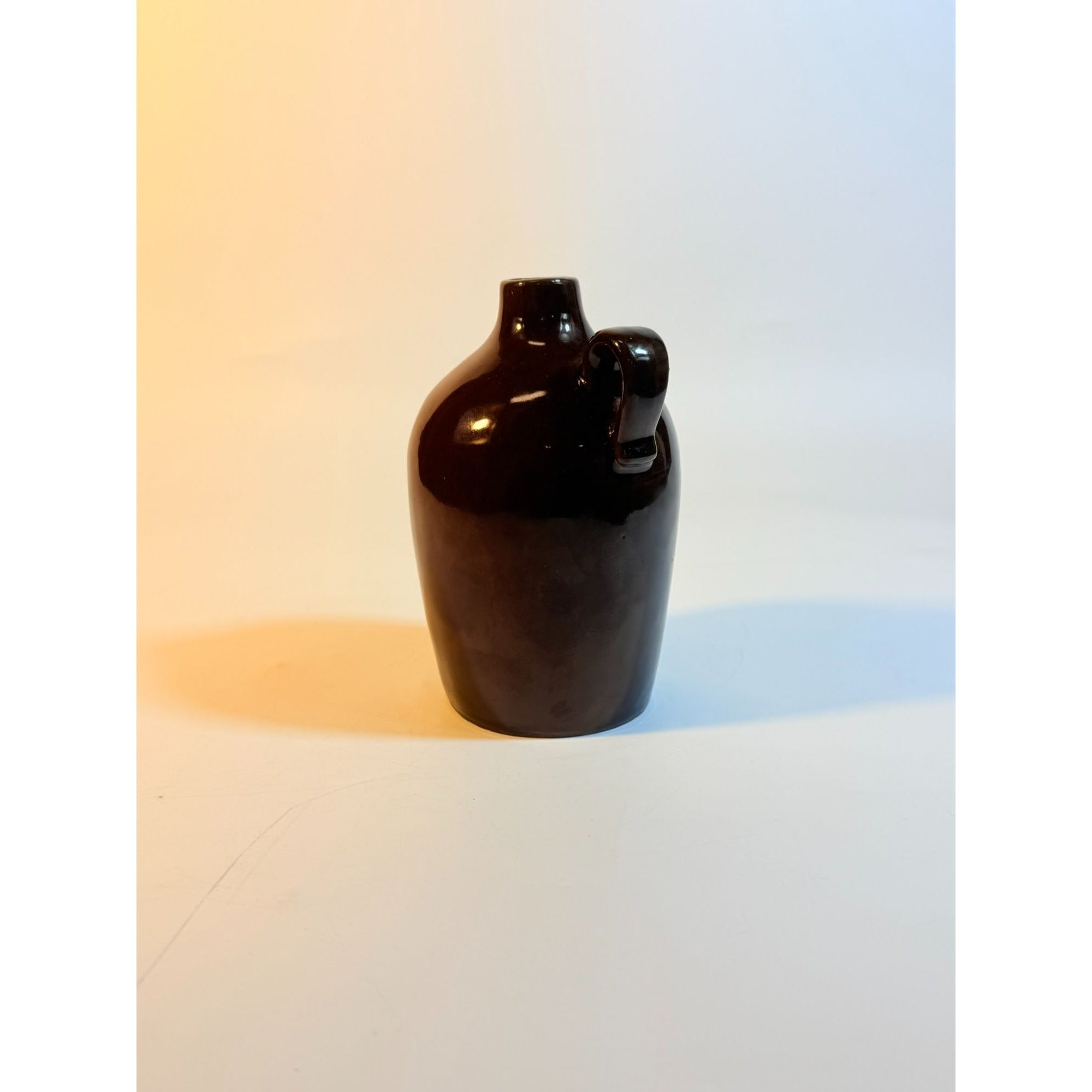 Pottery Crock Jar Jug Brown Glazed Handled Vintage Japan Farmhouse Primitive Farmhouse Cottage Granny Core Home Decor Decorative