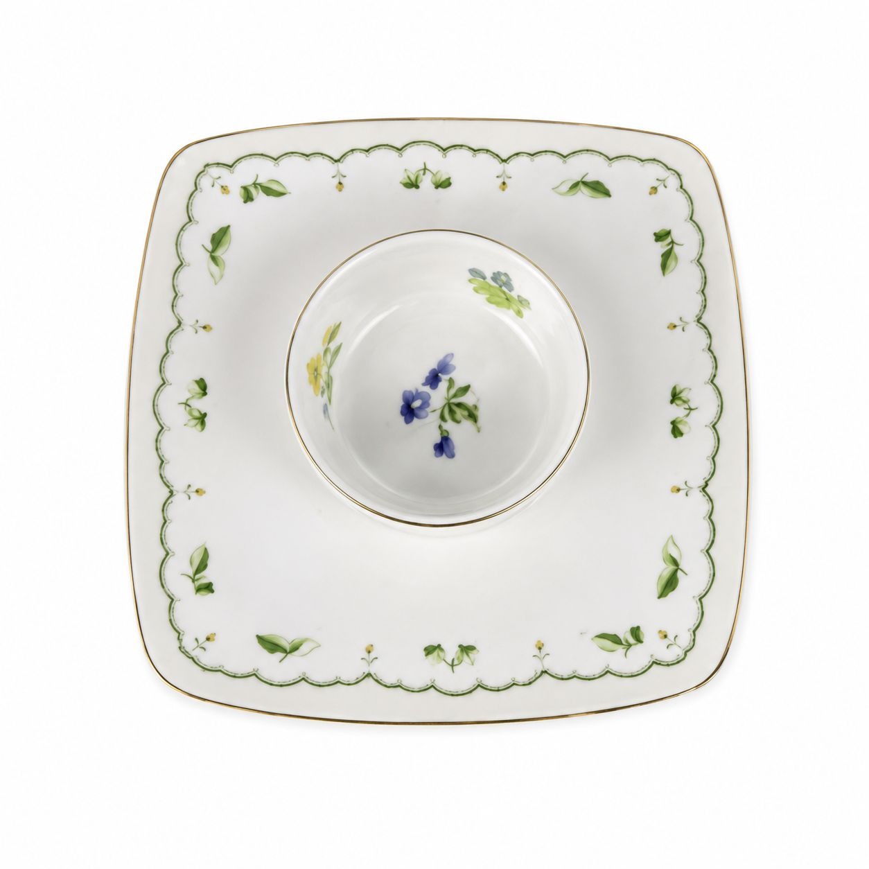 Chip and Dip Set Georges Briard Victorian Garden Replacement China Serving Pieces Porcelain Hostess