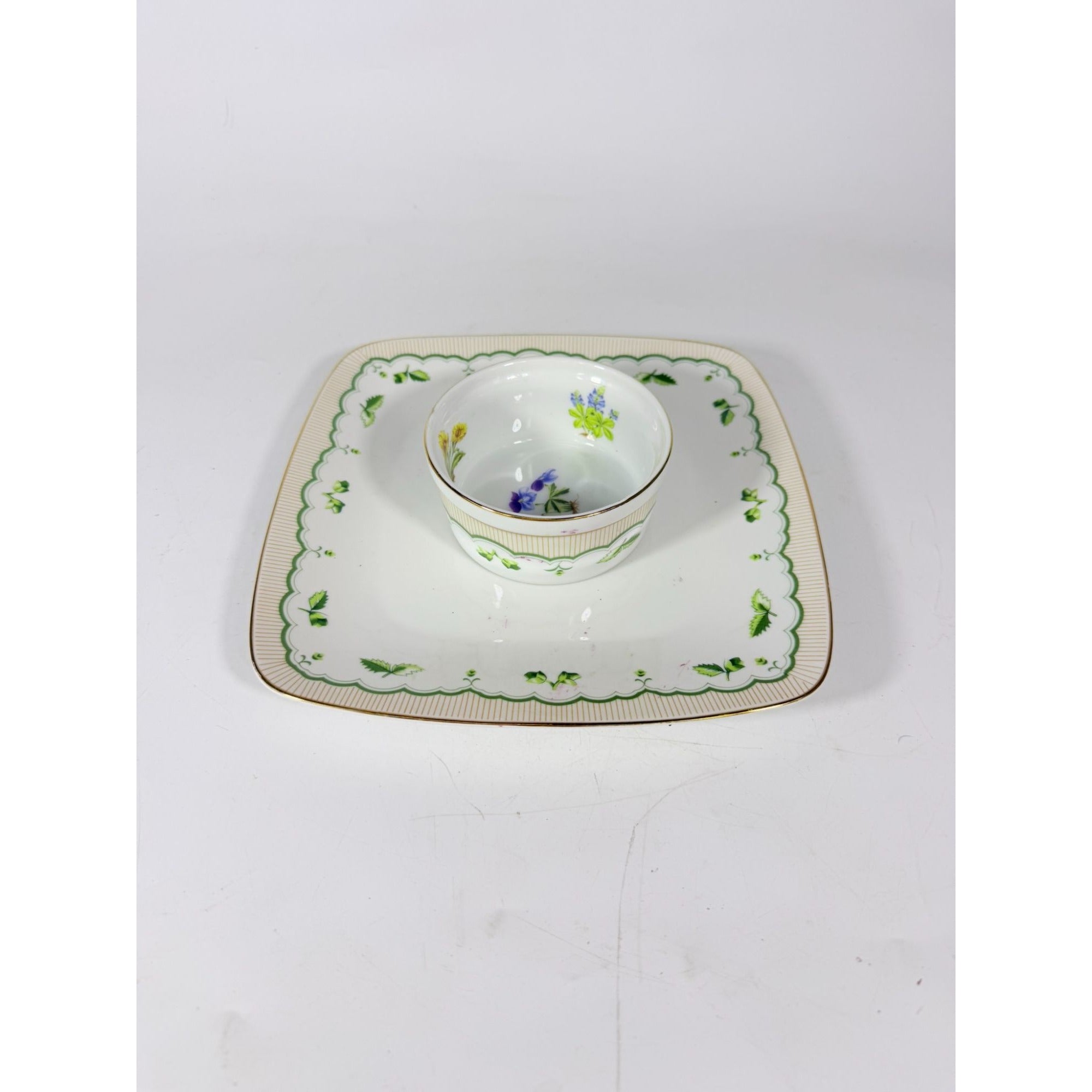Chip and Dip Set Georges Briard Victorian Garden Replacement China Serving Pieces Porcelain Hostess