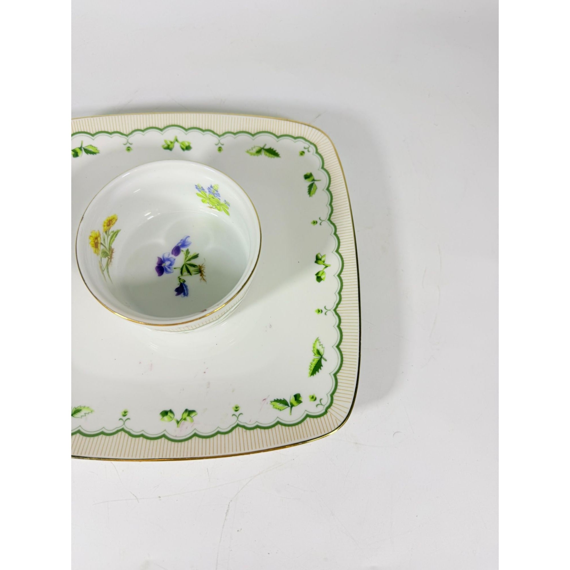 Chip and Dip Set Georges Briard Victorian Garden Replacement China Serving Pieces Porcelain Hostess