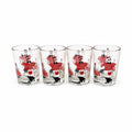 Shot Shooter Mini Juice Glasses Hazel Atlas Bartender Waiter Checkered Set 4 Vintage Mid Century Kitsch Barware Drinkrware Replacement Glass